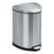 Safco Step-On Waste Receptacle, Triangular, Stainless Steel, 4 gal, Chrome/Black 9685SS - alternate 1